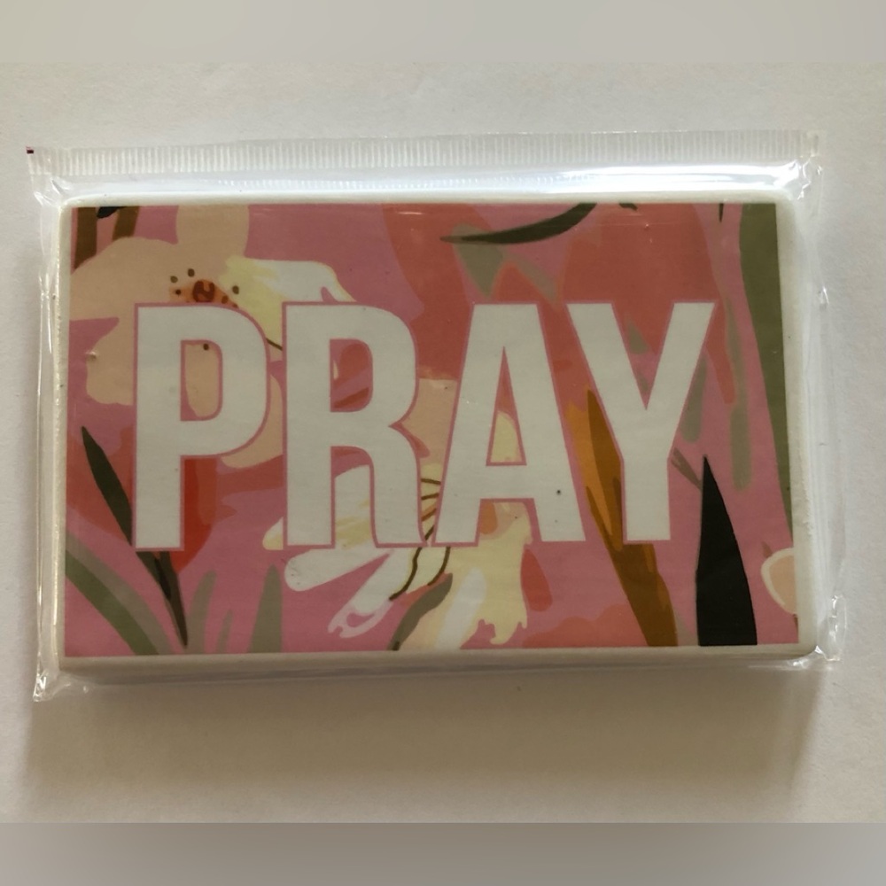 “PRAY” FAITH FRIDGE MAGNET  4”x2.5” inches New